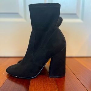 Faux Suede Sock Booties